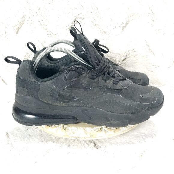 Nike Air Max 270 React GS 7YBlack Girls Athletic Shoewear Sneaker [BQ0103 -004]